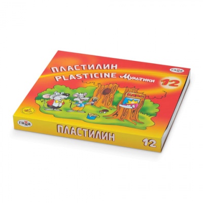 Пластилин 12цв Классика, Мультики